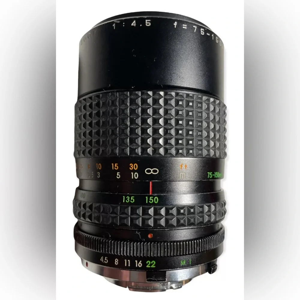 🔥 Auto Makinon MC Zoom 55mm f/4.5 f=75mm-150mm Japanese Lens W/ Hood & Case 🔥